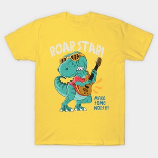 cool dinosaur rock star T-Shirt